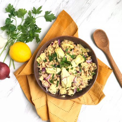 Mediterranean Salmon Salad With Artichokes, White Beans And Lemon Dressing