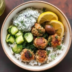 Mediterranean Bowl With Turkey Meatballs