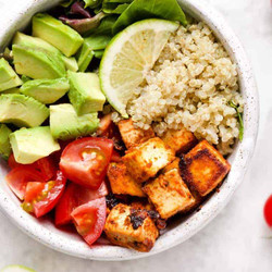 Meal Prep Chipotle Tofu Quinoa Bowls