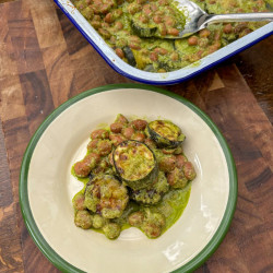 Courgette + Borlotti Bean Gratin