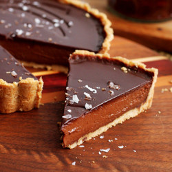 Silky Salted Dark Chocolate Tart