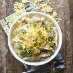 Slow Cooker White Bean Chicken Chili Verde