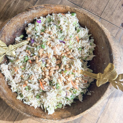 Asian Chicken Salad With Creamy Peanut Dressing