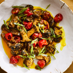 Coconut-braised Mushrooms With Ginger And Scallions