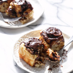 Mini Chocolate Peanut Butter Cinnamon Rolls