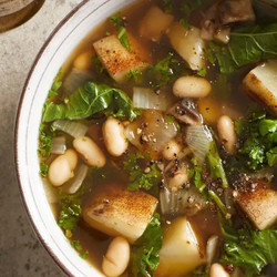 Vegan Minestrone Soup With Potatoes And Kale