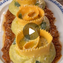 Giant Filled Pappardelle With Spinach - Ricotta &amp; Ragù Alla Bolognese