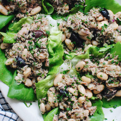 Italian Tuna Salad Lettuce Cups