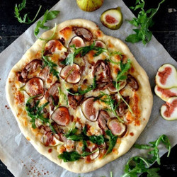 Roast Duck Pizza With Figs And Arugula