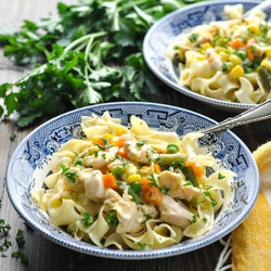 Dump-and-bake Creamy Garlic Chicken