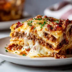 Parmesan Garlic Bacon Cheeseburger Lasagna