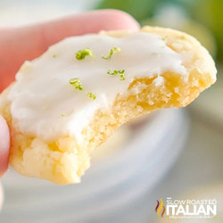 Chewy Iced Lime Cookies