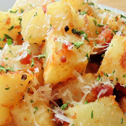 Roasted Potatoes With Bacon, Cheese, And Parsley