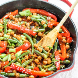 Healthy Sesame-orange Ginger Chickpea Stir-fry