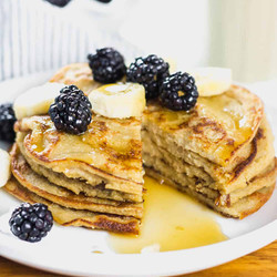 Banana Oatmeal Pancakes (vegan)
