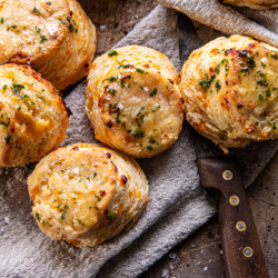 Homemade Honey Butter Cheddar Biscuits