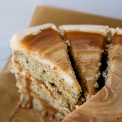 Banana Caramel Cake With Brown Butter Frosting