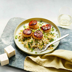 Seared Scallops With Lemon-herb Rice