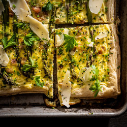 Baked Asparagus Pancetta Cheese Tart Recipe | Traeger Grills
