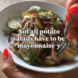 Potato Salad With Pickle Brine And Sardines