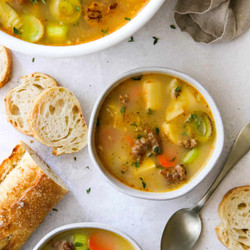 Potato Leek Soup With Italian Sausage