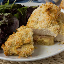 Crispy Baked Cheese And Ham Stuffed Chicken (with A Video)