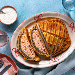 Salmon Wellington (salmon En Croûte With Mushroom Duxelles)