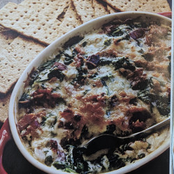 Spicy Bacon Spinach Artichoke Dip