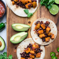 Vegan Sweet Potato And Black Bean Tacos