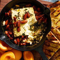 Broiled Feta with Olive oil and Parsley