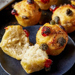 Mini Focaccia With Tomatoes And Green Olives