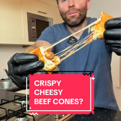Crispy Cheesy Beef Cones