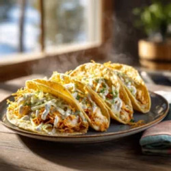 Dill Pickle Ranch Smash Chicken Tacos With Crispy Cheese Lace