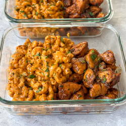 High-protein Honey Garlic Butter Chicken With Mac &amp; Cheese