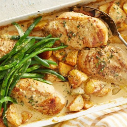 Creamy French Chicken Tray Bake Recipe