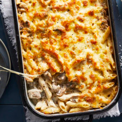 Recipetin Eats’ Chicken And Mushroom Alfredo Pasta Bake (starring Your New Favourite Cheesy, Creamy Sauce)