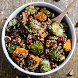 Roasted Brussels Sprouts Quinoa Salad