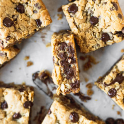 Molly Beth's Chocolate Peanut Butter Oatmeal Cookie Bars
