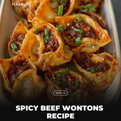 Juicy Beef Wontons Tossed In Spicy Chili Oil
