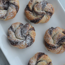 Puff Pastry Hazelnut Chocolate Swirls