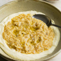 Lemon Orzo With Whipped Ricotta