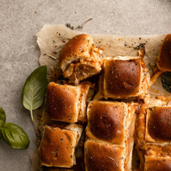 Prosciutto And Cheese Pull Apart Sliders