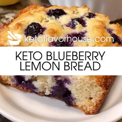Keto Blueberry Lemon Bread Recipe