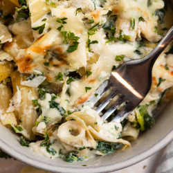 Spinach Artichoke Chicken Casserole