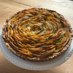Squash, Potato, and Caramelized Onion Tart