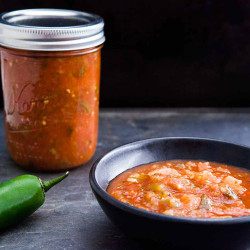 Canned Tomato Salsa Anaheim and Jalapeño