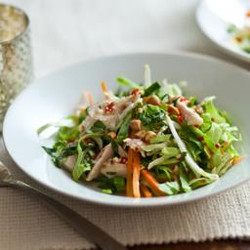 Turkey Salad With Chinese Cabbage, Beansprouts And Vietnamese Mint