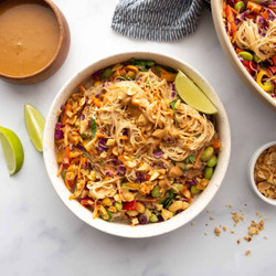 Rice Noodle Salad With Peanut Dressing