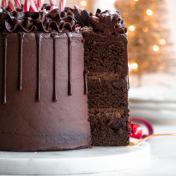 Peppermint Mocha Layer Cake