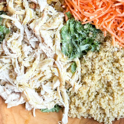 Lemon-parm Chicken, Quinoa, &amp; Kale Salad